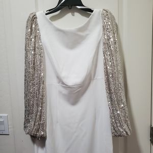 Off white sequin dress